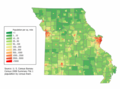 Image 20Missouri population density map (from Missouri)