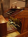 Console de l'orgue Merklin, église Saints-Pierre-et-Paul, Obernai, France (1882).