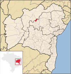 Localização de Jussara na Bahia