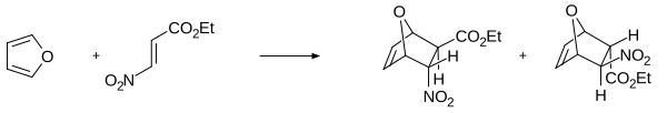 Diels-alderreactie met ethyl-(E)-3-nitroacrylaat