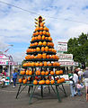 A pumpkin stack at the Barnesville Pumpkin Festival in 2008.