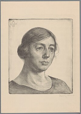 Portret van Henriëtte Haitsma Mulier door Simon Molijn (1925)