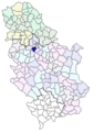 Localisation de la municipalité de Barajevo en Serbie