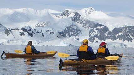 Kayakers in Wilhelmina Bay