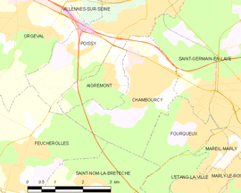 Mapa obce Chambourcy