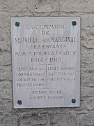 Plaque sur l'ancienne mairie.