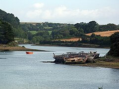 Cimetière de bateaux à Audierne (Finistère)