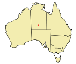 Ligging van Alice Springs in Australië