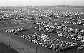 Le parking de l'usine de Wolfsbourg