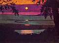 Puesta de sol en Grasse - Cielo naranja y violeta, de Félix Vallotton, 1918.[136]​