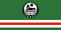 Flag of the Chechen Republic of Ichkeria (with COA)