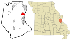 Location of Barnhart, Missouri