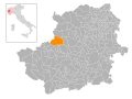 Collocatio finium municipii in Provincia Taurinensi.