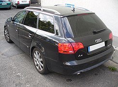 Face arrière de l'Audi A4 (B7) Avant