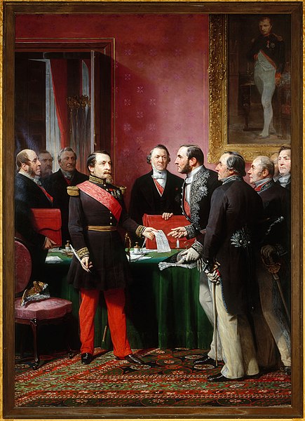 File:Adolphe Yvon - Haussmann présente à l'Empereur le plan d'annexion des Communes.jpg