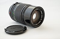 New FD 135mm f/3.5; note chrome locking button