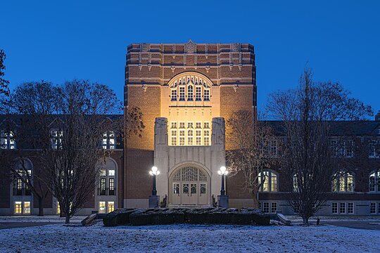 Purdue Memorial Union at Purdue University in the winter of 2016.