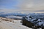 View of the alps of central Switzerland from Rigi Kulm, Lucerne, Switzerland.