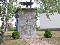 Regimentsdenkmal 1914–1918 für die Gefallenen der preußischen Eisenbahn-Regimenter 1 und 4 (1929–1930), heute in Storkow (Mark)