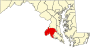 Mapa de Maryland destacant el Comtat de Charles