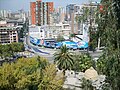 Vue panoramique, depuis la colline Santa Lucía, vers l'Alameda.