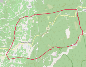 Poziția localității Villes-sur-Auzon