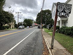 View east along SR 55 approaching SR 245