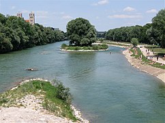 Die Isar in München