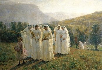 Jeunes filles se rendant à la procession (1890), Utica, Munson-Williams-Proctor Arts Institute.