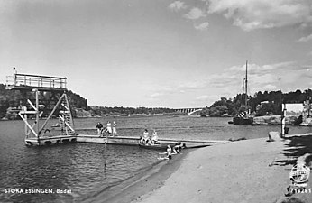 Badet på 1950-talet.