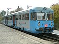 VT 407 auf der Wipperliese im Bahnhof Klostermansfeld