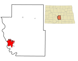 Bismarck i Burleigh County och North Dakota