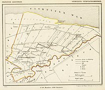 Het "Æilsgat" op een kaart van gemeente Uithuistermeeden uit 1867.