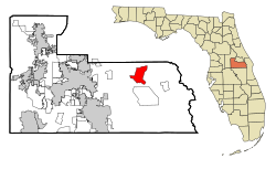 Location in Orange County and the state of Florida