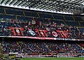 English: Choreography of the supporters of the A.C. Milan, to celebrate the farewell to the team of Gennaro Gattuso, Filippo Inzaghi and Alessandro Nesta (2012)