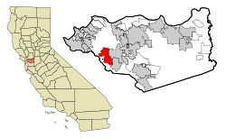 Location in Contra Costa County and the state of California