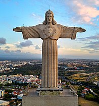 The Sanctuary of Christ the King in Almada, Portugal, a monument dedicated to the Sacred Heart