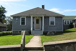 Gosnold Town Hall in the village of Cuttyhunk