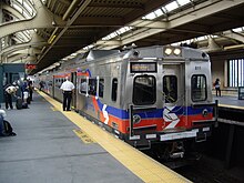 A SEPTA Regional Rail train at 30th Street Station in Philadelphia