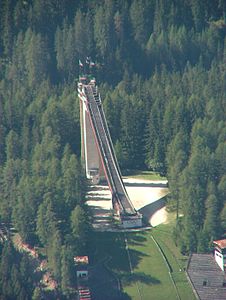 Cortina ski-jump tower, Sports in Cortina