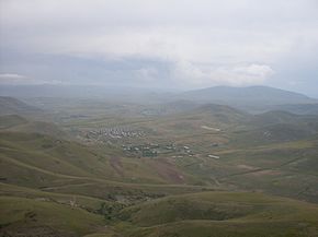 Село Арпени, фотография снята с горы Берд