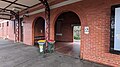 The exterior of the waiting room at Auburn railway station, August 2024