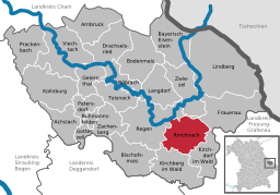 Läget för Rinchnach i Landkreis Regen