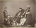 Portrait of "Mogul" father with his children in Delhi (Shepherd & Robertson) circa 1863