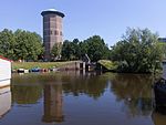 Le château d'eau au Canal d'Almelo (Almelose Kanaal).