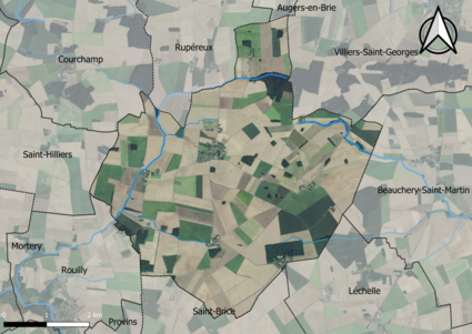 Carte orhophotogrammétrique de la commune.