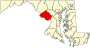 Mapa de Maryland destacant el Comtat de Montgomery