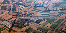 Vue aérienne de l'aéroport de Vatry.