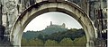 Pena Palace viewed through the arch of the Seteais Palace