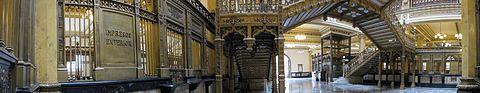 Panoramic view into the staircase of the Postal Palace